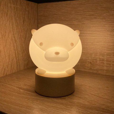 まんまるカワウソさんランプ〜3Dプリンター製間接照明〜