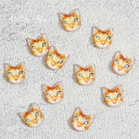 １０個♡カボション 　キャット　三毛猫　