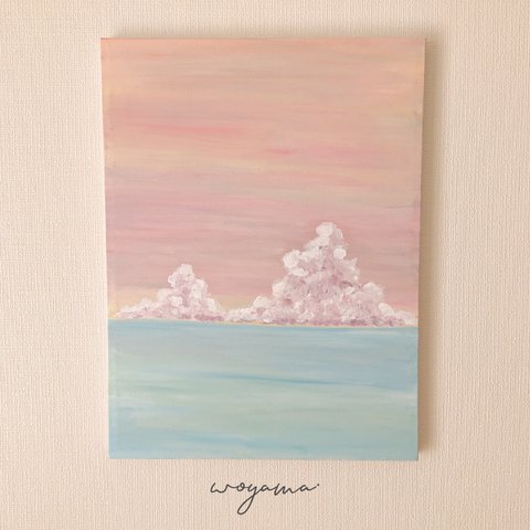 【no.42】海　絵画　雲　空　秋　夕焼け　