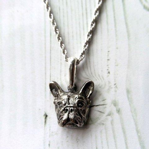 フレンチブルドッグ・silver925製ペンダント（フレブル　ブヒ　BUHI　french bulldog） 