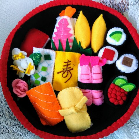 補充しました😊プレゼント🎁に是非!お寿司🍣のおままごとセット（丸桶）（パート３）