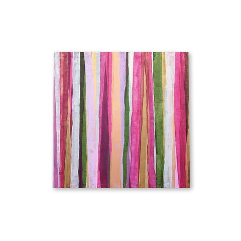 【季節を感じる梅】絵画 - ピンク グリーン 抽象的 壁掛け（S-#19）