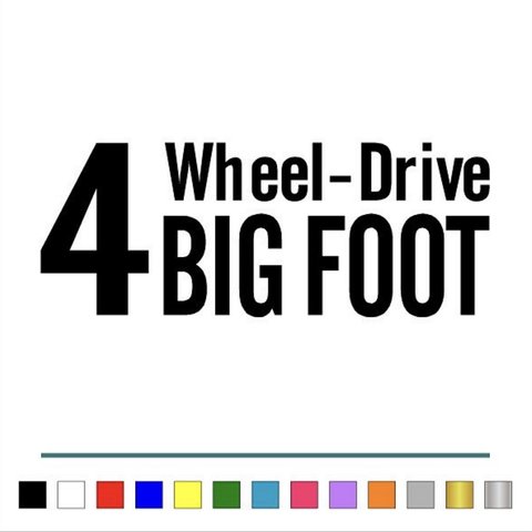 4wheel drive 4BIG FOOT bumper ステッカー  4wd 四駆 オフロード クロカン アメ車 【カラー選択可】 送料無料♪