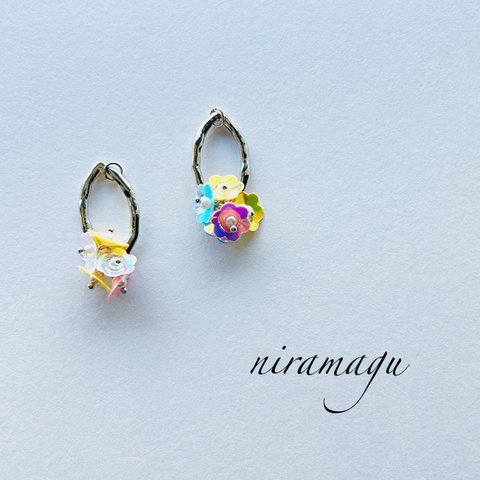 Flower sequins volume pierce