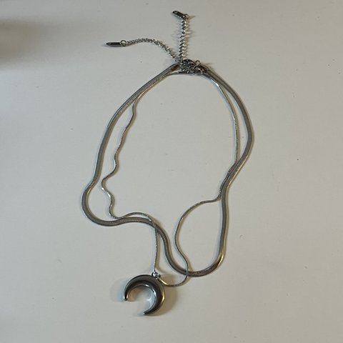 【stainless】moon necklace （2連セット）