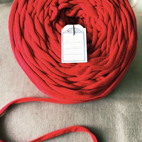 【9㍍ずつ販売】UP CYCLE♻️🇹🇷トゥルキエTürkiye yarn red オマケビーズなしタイプ