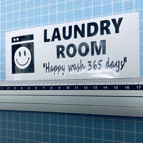 ランドリー ルーム 『happy wash 365』ステッカー2