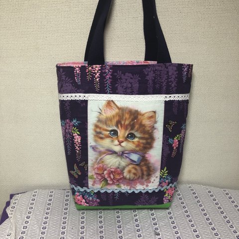 トートバック　猫　ハンドメイド