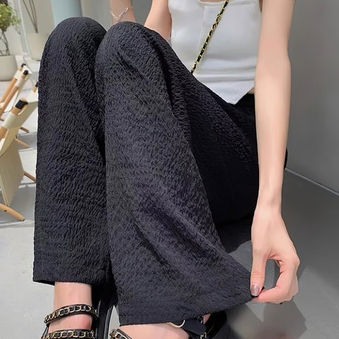 texture BK loose pants