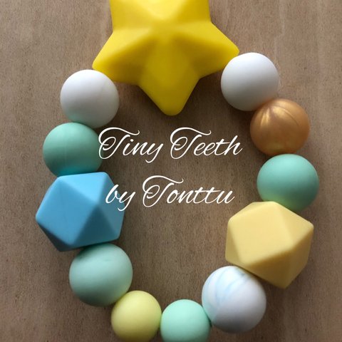 洗えるオールシリコン！tinyteeth  ™️ 歯固めジュエリー™️ イエローグリーン系