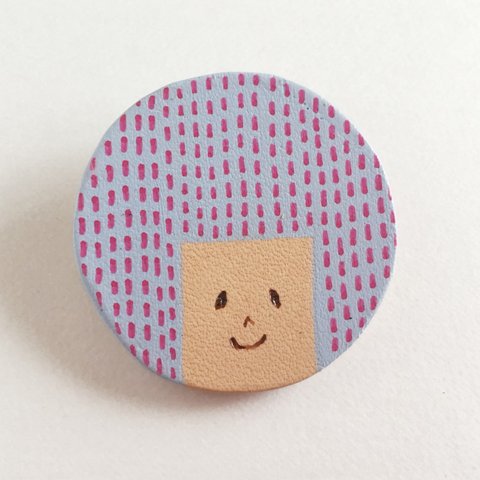  face brooch  ○マル子○6