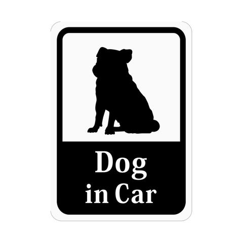 Dog in Car 「パグ」 車用ステッカー (マグネット)