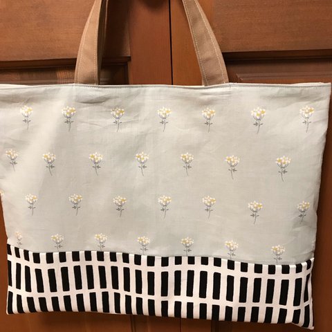 ＊ミントグリーンの小花柄レッスンbag&シューズケース＊デコレクションズ＊