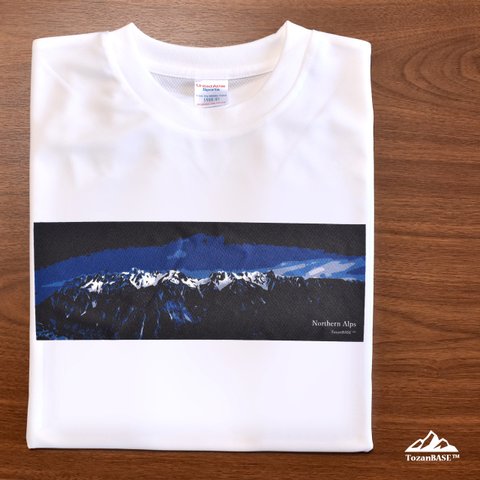 北アルプス 槍ヶ岳  穂高岳 涸沢カール Tシャツ ホワイト ドライ 吸水速乾 山 登山