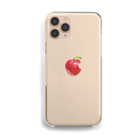 かじられちゃった赤りんご　iPhoneケース　スマホケース