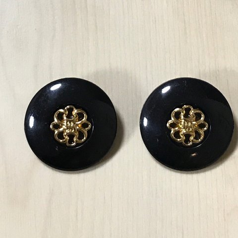 ANTIQUE BLACK GOLD DESIGN BUTTON PARTS