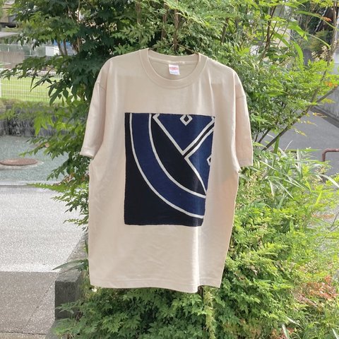 1968 size L 襤褸　リメイク　tシャツ  古布　再構築　藍染　藍染め　筒描き　筒描　パッチワーク　ヴィンテージ　