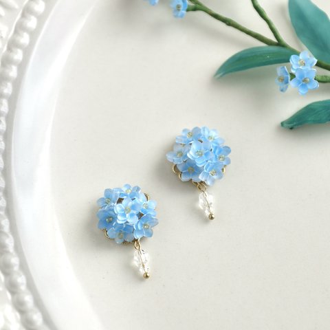 4月誕生花　勿忘草（わすれなぐさ）ピアス/イヤリング