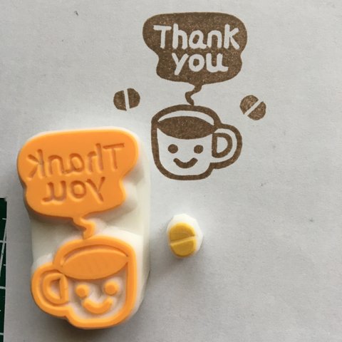 珈琲カップのthank you