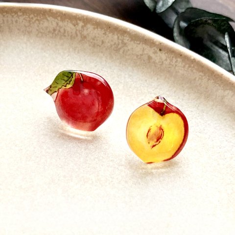 Plum earring｜すももイヤリング・ピアス〔夏のフルーツ〕