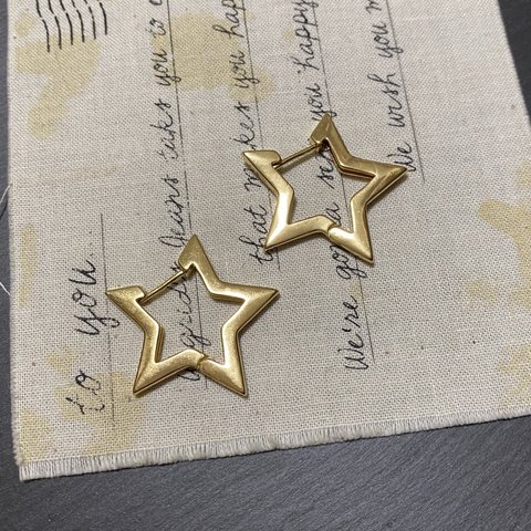 数量限定✦大人可愛い✦スターフープピアス