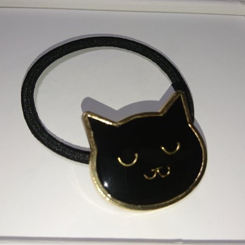 猫 ネコ ヘアゴム 黒猫 black cat hair accessory 