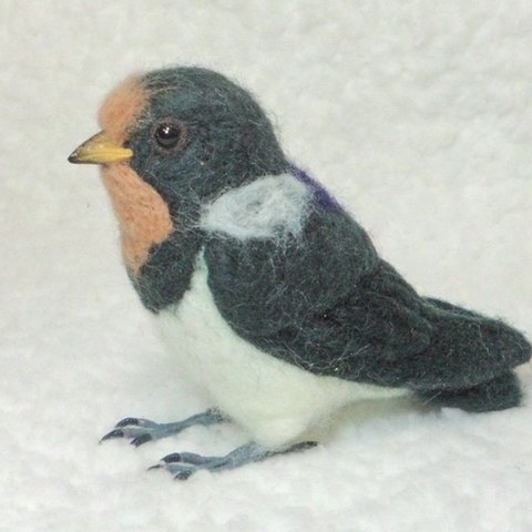 羊毛フェルト ツバメのヒナ  Swallow chicks 吞下小雞 リアルサイズ♪羊毛ぬいぐるみ 羊毛フェルト 鳥のオブジェ リアルバード 受注制作