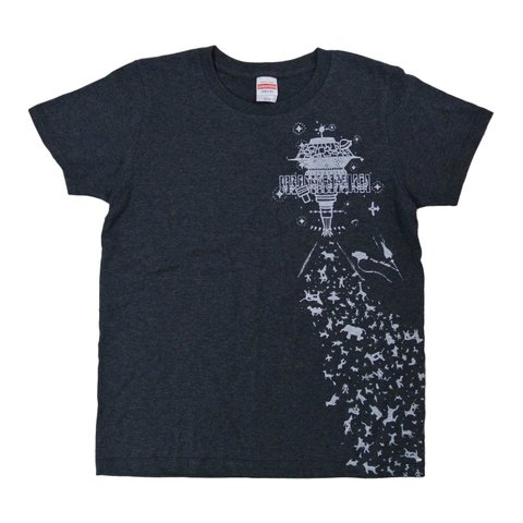 ハッピーアブダクションＴシャツ　ヘザーネイビー　レディース