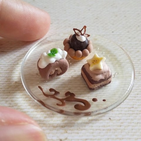 プチケーキデザートプレート(チョコ🍫)