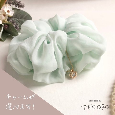 【シフォン❤︎シュシュ】　ボリューム＊mint＊