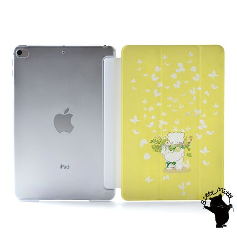 iPadケース 「花と蝶」ソフトタイプ/ハードタイプ Applepencil収納付き