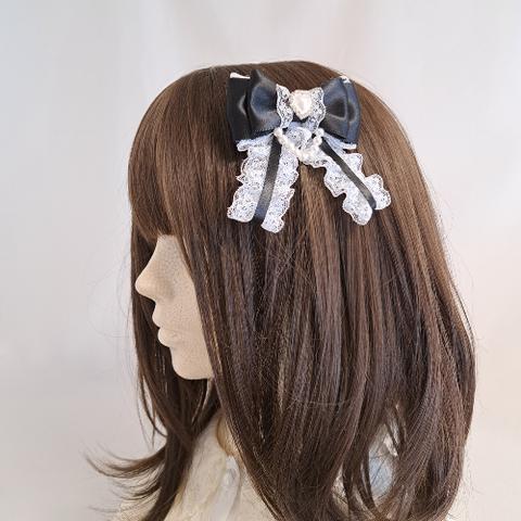 推し活リボン  推し色リボン 推しカラーリボン 量産型リボン ヘアアクセサリー ヘアクリップ リボンクリップ  ブラック 黒  上品 エレガント ラッピング プチギフト  オーダーメイド 母の日