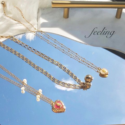 ♥ 一番手前　ping rose  necklace ♥