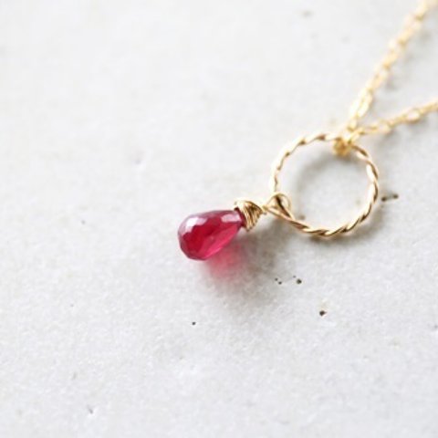 14KGF　ruby necklace [nc1193]