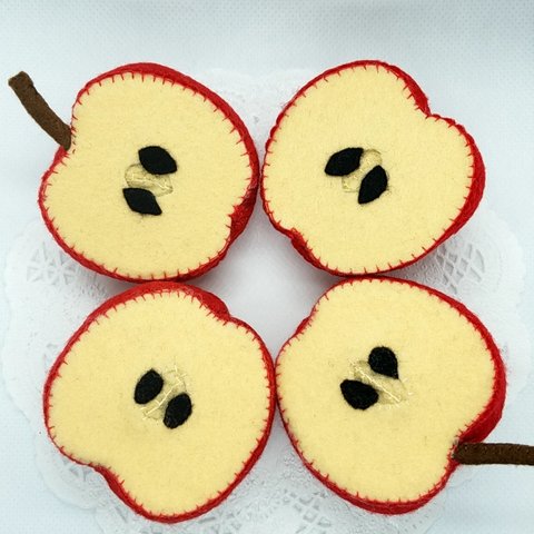 フェルトおままごと★マグネット付き★切れるリンゴ