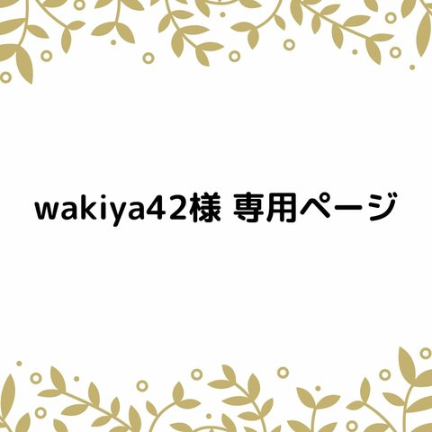 wakiya42様　専用ページ