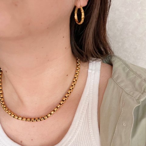 【Erika's】18k Gold Plated Necklace 18金ゴールドプレートネックレス