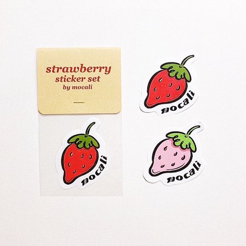 strawberry | ステッカー2枚セット