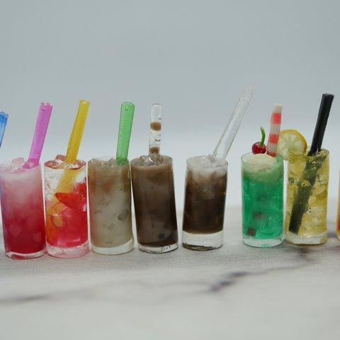 【受注生産　ミニチュア】９種の夏ドリンク🥤