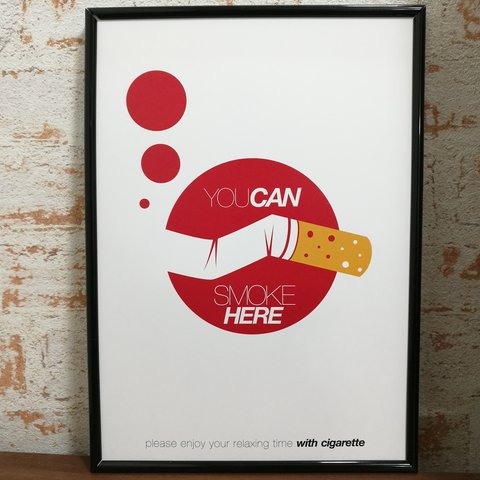 アートポスター　　YOU CAN SMOKE HERE