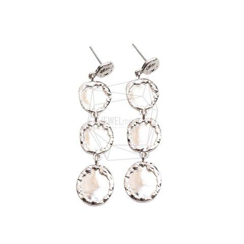 ERG-2563-R【2個入り】マルチリンクサークルピアス  ,Multi Linked Circles Earring