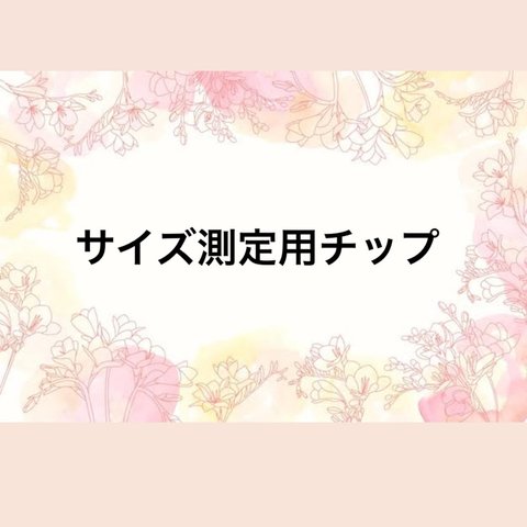 サイズ測定用チップ　1種類〜