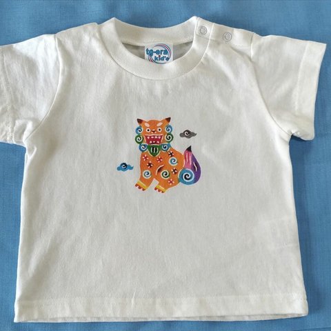 紅型染めキッズTシャツ・シーサー