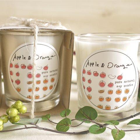 【pure natural soy candle -Apple＆Orange flavor-】