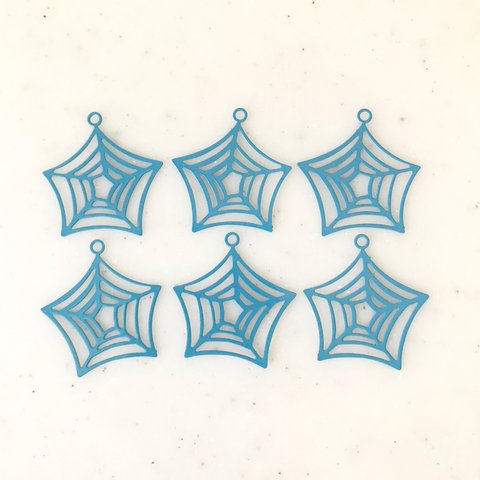 Light Blue Spiderweb Pendant Tops