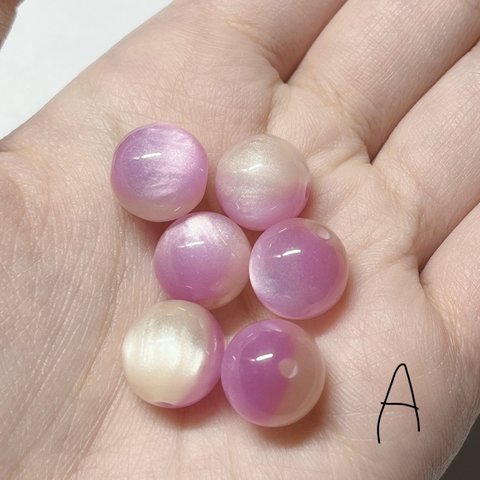 ハーフ ビーズ 12mm パーツ ハンドメイド ピアス イヤリング ボールペン 丸玉 アクセサリー キーホルダー ラメ シラー ストラップ ブレスレット カラー 手芸 材料