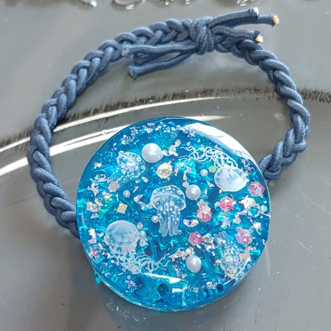 再販✩.*˚クラゲ(ブルー アクアリウム)✩.*˚ヘアゴム✩.*˚