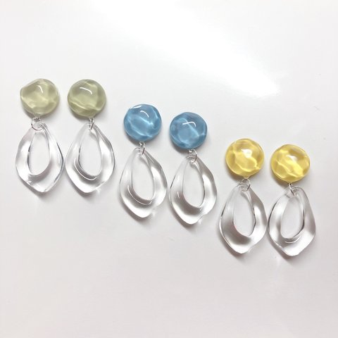 波模様　爽やかピアス