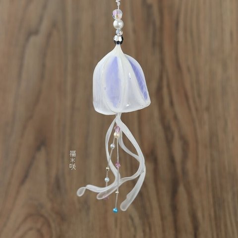 ﾟ･*:.｡. 海月 .｡.:*･ﾟ くらげ 髪飾り 涼しげ かんざし ディップアート Jellyfish 飾り ゆらゆら