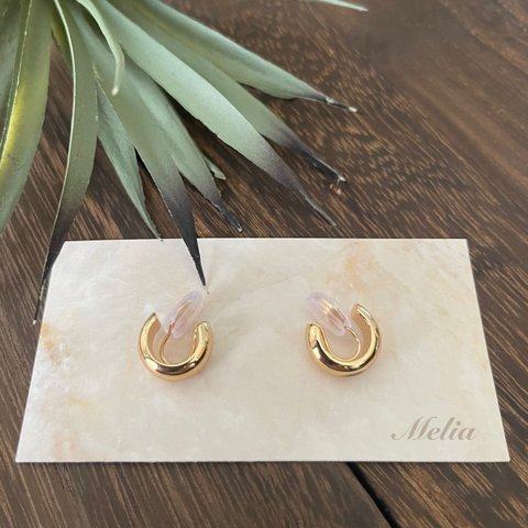 gold clip earring